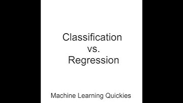 classification vs. regression
