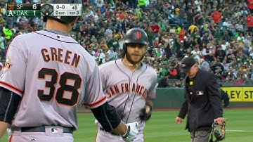 SF@OAK: Crawford goes back-to-back with Posey