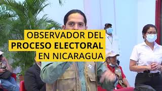 Candidato a Diputado de Partido Pueblo Unido valida elecciones en Nicaragua