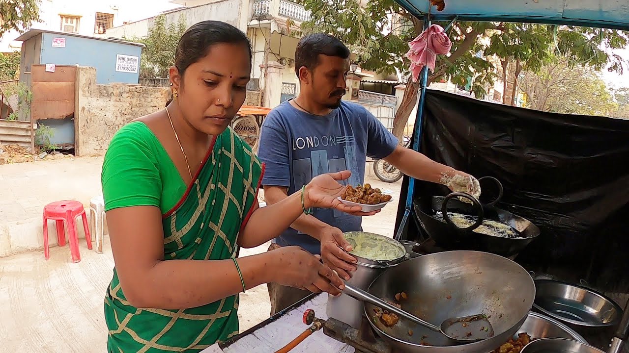 Moti Nagar Couple Making Yummy Baby Corn Manchurian | #babycornmanchhurian | Hyderabad Street Food | Street Food Zone