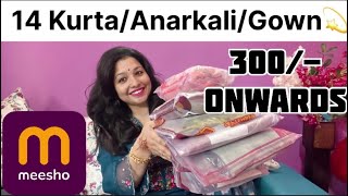 Meesho kurta/Kurti/Anarkali gown set haul ⭐️Tryonhaul ⭐️Anju Mer