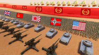 Every WW2 Army Holds Beach VS 7 MILLION Roman Army?!  UEBS 2: Ultimate Epic Battle Simulator 2