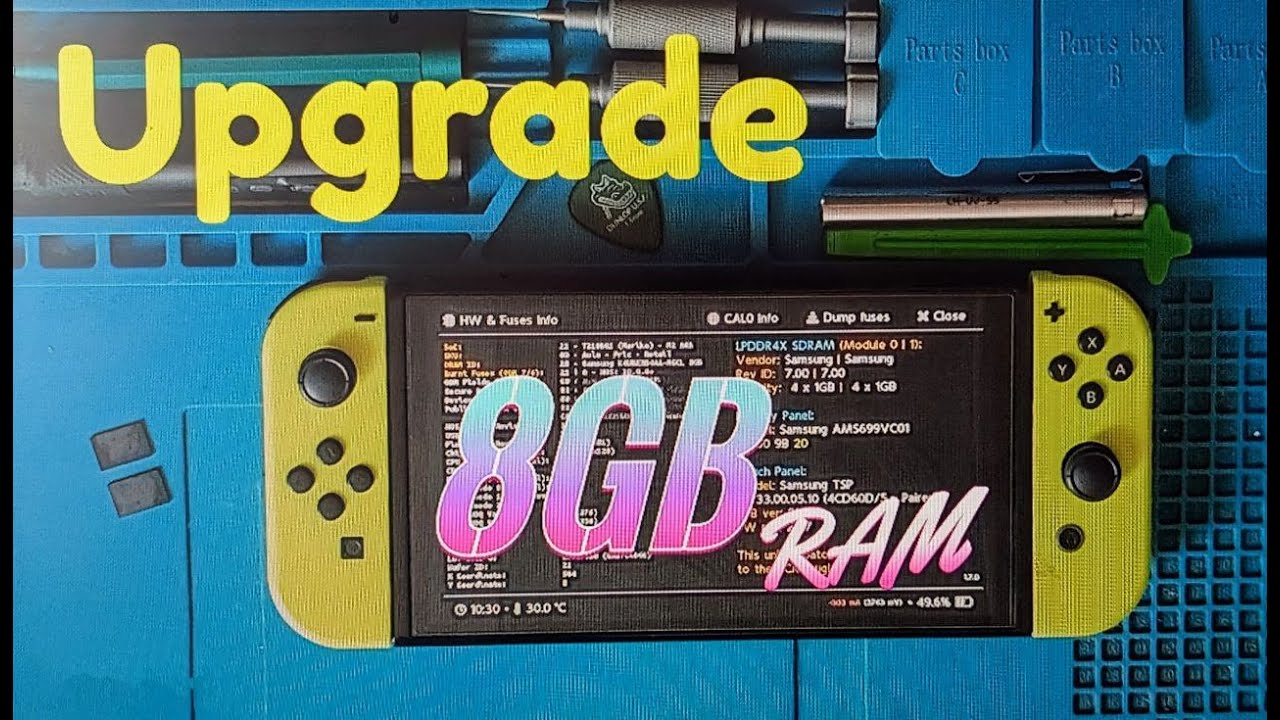 Увеличенние памяти RAM 8GB Nintendo Switch