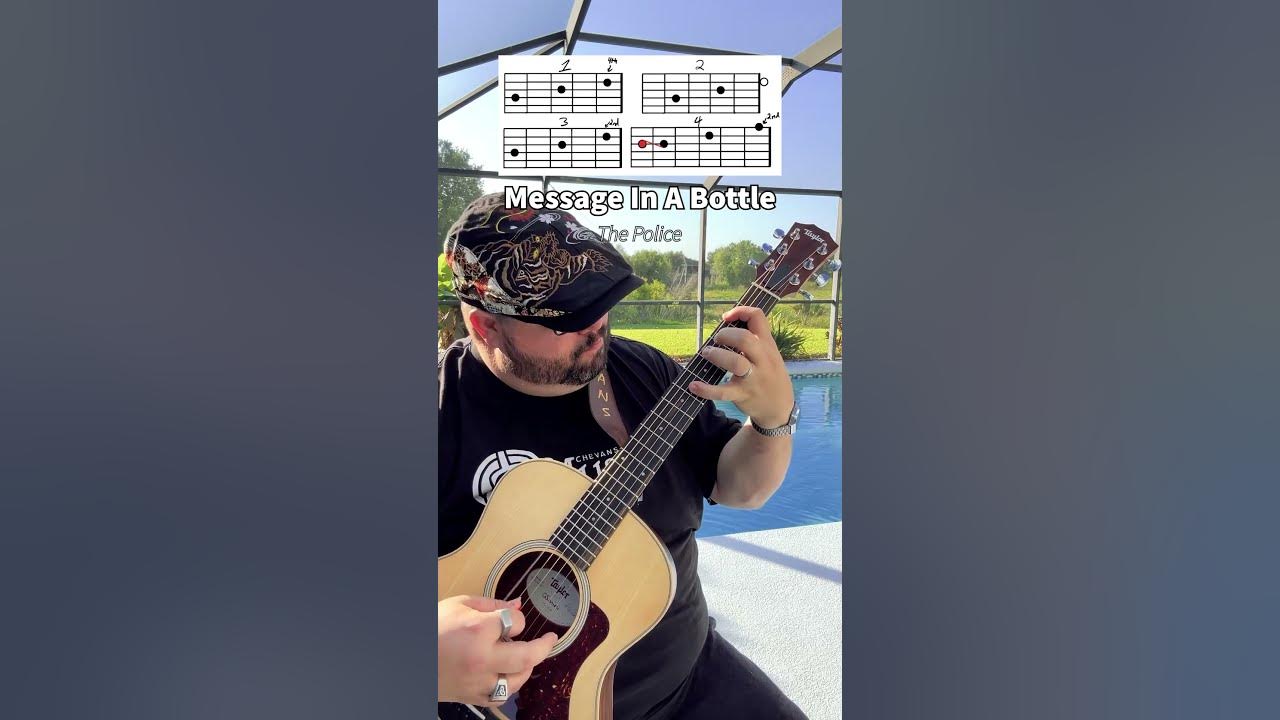 Message In A Bottle by The Police Guitar Tutorial! #shorts #youtubeshorts #guitar #music #guitarra