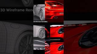 Porsche 911 Car Wireframe to Render Breakdown