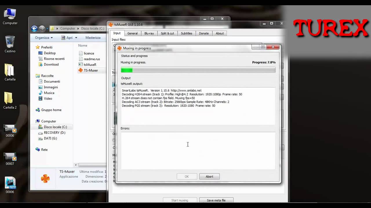 Unire + clip con tsMuxer