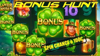 SPIN CHANCE à 100€ et Chasse au BONUS  Machine à sous CLOVER RICHES 