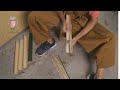 Cut bamboo skin to woven wooden frame 剖竹蔑編織木架#062