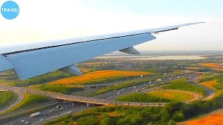 American Airlines 777-300ER Summer Early Morning Landing at London Heathrow!