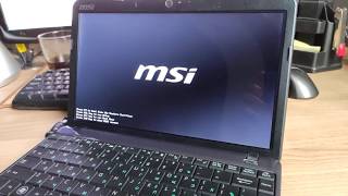 Загрузка ноутбука MSI Wind U210 на SSD