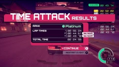 Inertial Drift Time Attack Lakeside Loop 00:43:70 (Coda Supreno)