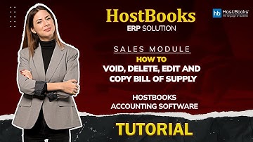 HostBooks ERP Solution : ( Sales Module ) : How to Void, Delete, edit and copy Bill of supply