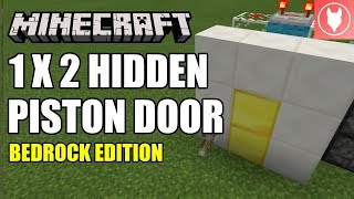 Minecraft Bedrock - Hidden Piston Door/ Half Jeb Door Tutorial ( Xbox / MCPE / Windows 10 / Switch )