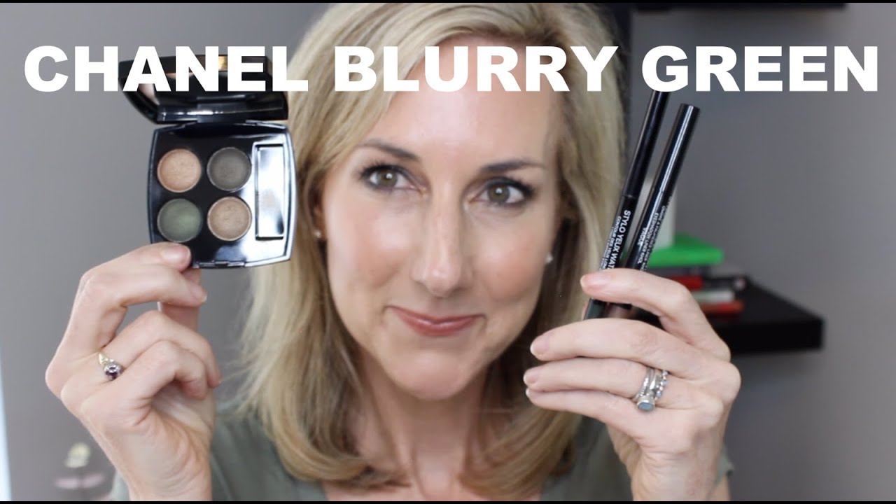 Eyeshadow palette of the day: Chanel blurry green. We don't really
