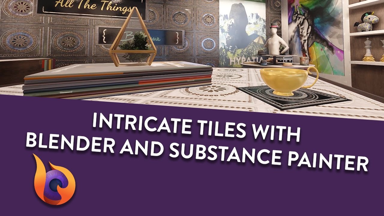 Intricate Tiles With Blender And Substance Painter Tutorial