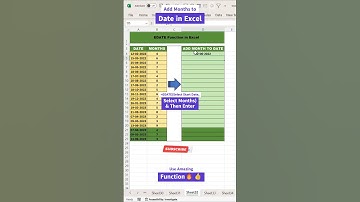 Add Months to Date in Excel | EDATE Function in Excel 🔥👍#youtubeshorts #excel #shorts #excelformula