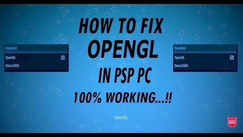 How to fix OpenGL in psp Pc #TECHNICAL KESHAV
