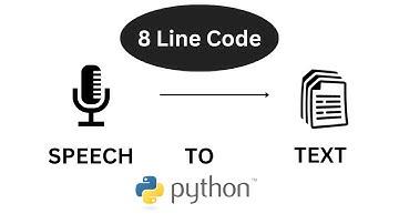 8 Lines of Code to Create a Speech Recognition System in Python! | Midun
