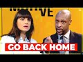 White South African journalist asking Zimbabwean to go home gets served