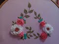 Heart shape floral wreath embroidery on cushions/ Hand embroidery.