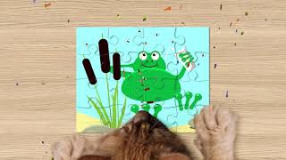 FROG puzzle game. Jigsaw puzzles to solve. screenshot 2