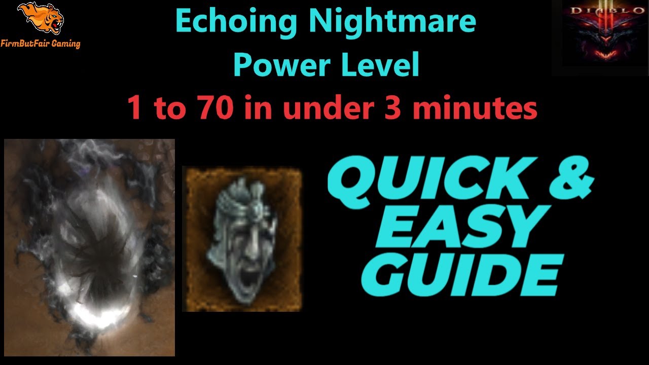 Diablo 3: S27 - Echoing Nightmare Power leveling - A new trick I didn't know