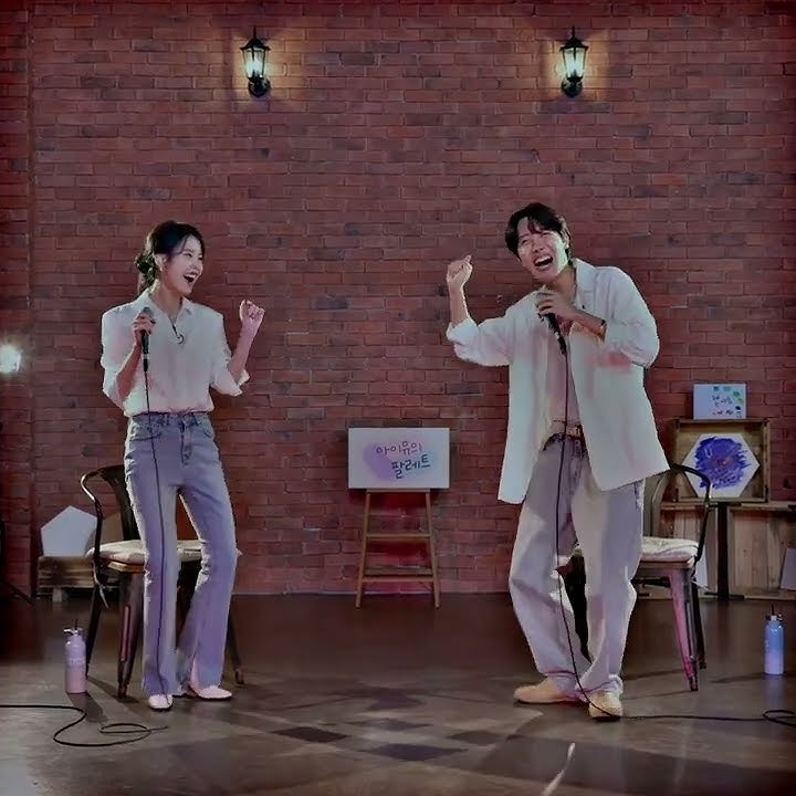 BTS Jhope and iu dance 🤗🥰❤ so cute  #bts_official_bighit #jhope #iu