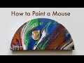 How to paint a mouse enhancing a fluid acrylics pour