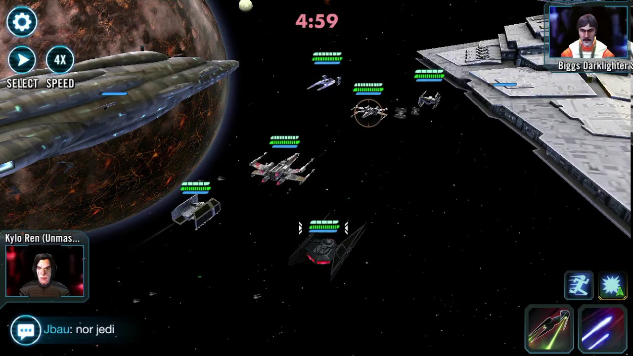 SWGOH - Fleet 2.0 - AA with Silencer VS Bistan Fleet