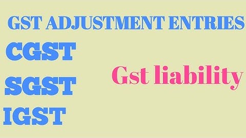How to Adjust gst input and gst output ledgers to liability  in tallyprime 4