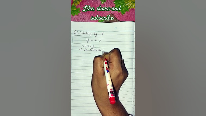 test of divisibility by 6 #Maths class 4th 5th 6th 7th and 8th#maths