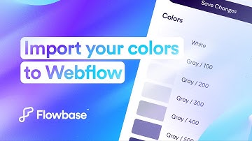 Import your colors from Figma to Webflow automatically