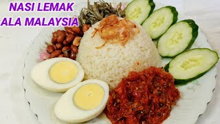 Resep Nasi Lemak ala Malaysia ‼️  Enak dan Mudah Cara bikinnya