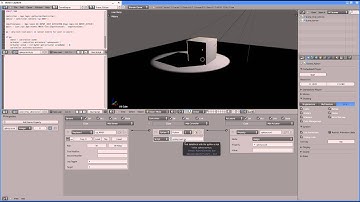 Blender Demo : Game Engine : Logic Bricks + Python Side-by-Side