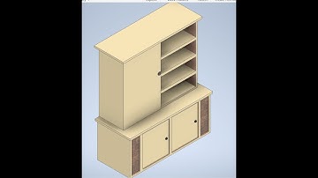 Modern Hutch Cabinet Design in Autodesk Inventor | Realistic 3D Furniture Modeling