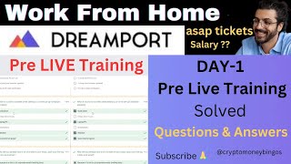 Dreamport Pre LIVE Training | Knowledge Test 1 \u0026 Practice listening | solved questions and answers