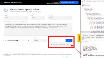 Download Text to Speech from IBM Watson