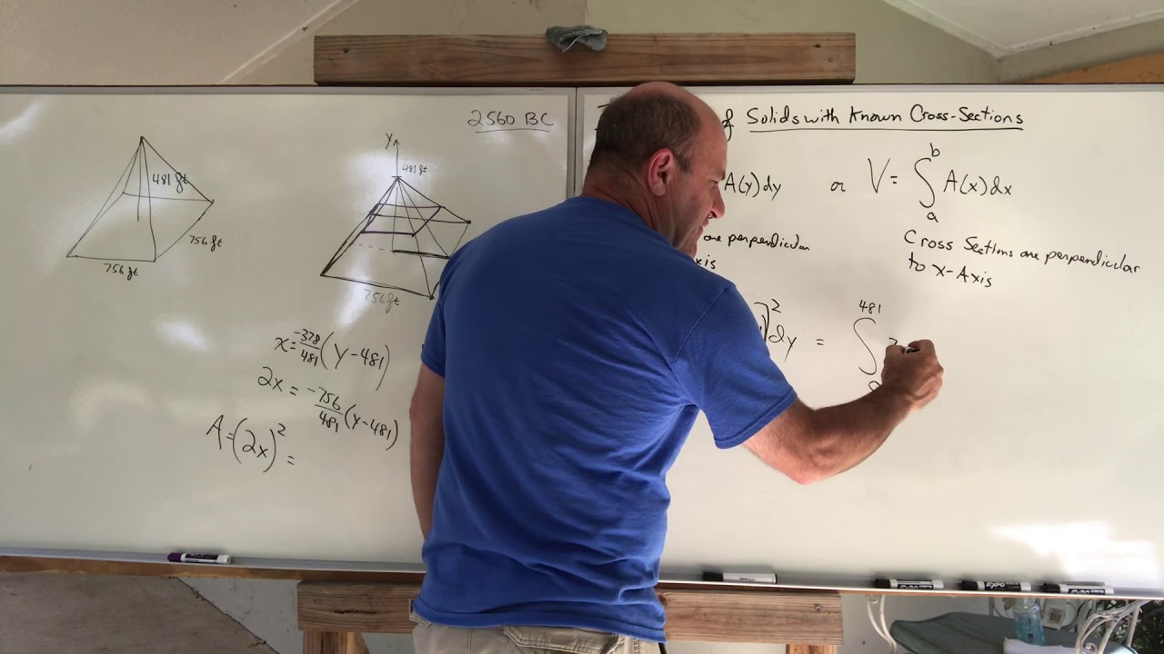 Calculus 2, Ch 7.2, Volume of the Great Pyramid - YouTube