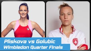 Karolína Pliskova vs Viktorija Golubic - Wimbledon Live Scores