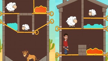Save the sheep game | rescue sheep pull pin game township puzzle game