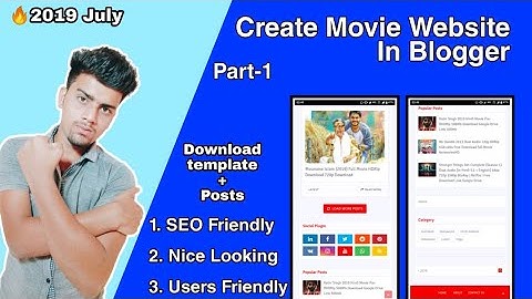 Create Movie Website in Blogger | Best SEO Friendly Design | FULL TUTORIAL | Part 1