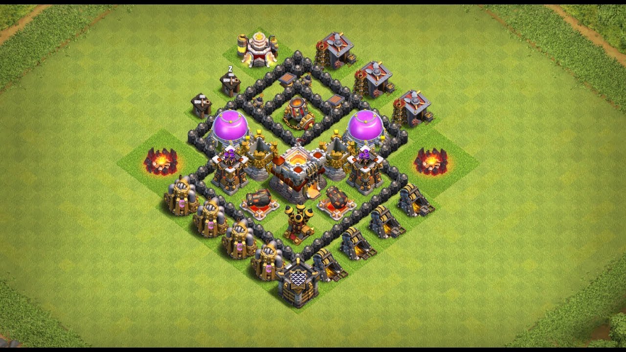 Undefeated Town Hall 4 (TH 4) Farming Base !! 