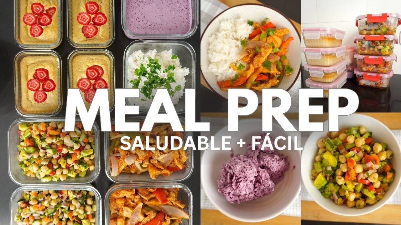 Meal Prep Saludable para 4 DÍAS  | Desayuno, Almuerzo, Cena y Postre Alto en Proteína