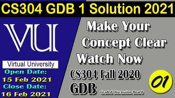 CS304 GDB 1 Solution 2021 | CS304 Fall 2020 | Virtual University | AM Knowledge Official