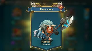 Lord's Mobile New Hero Barbarian | Upgrade | Level up screenshot 5