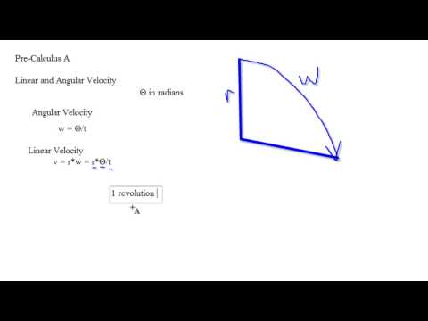 Pre-Calculus A - Linear and Angular Velocity