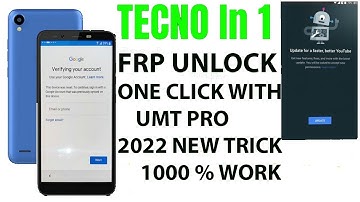 tecno in1 frp unlock one click with umt pro unlock phone chennal|MRTTOOL|