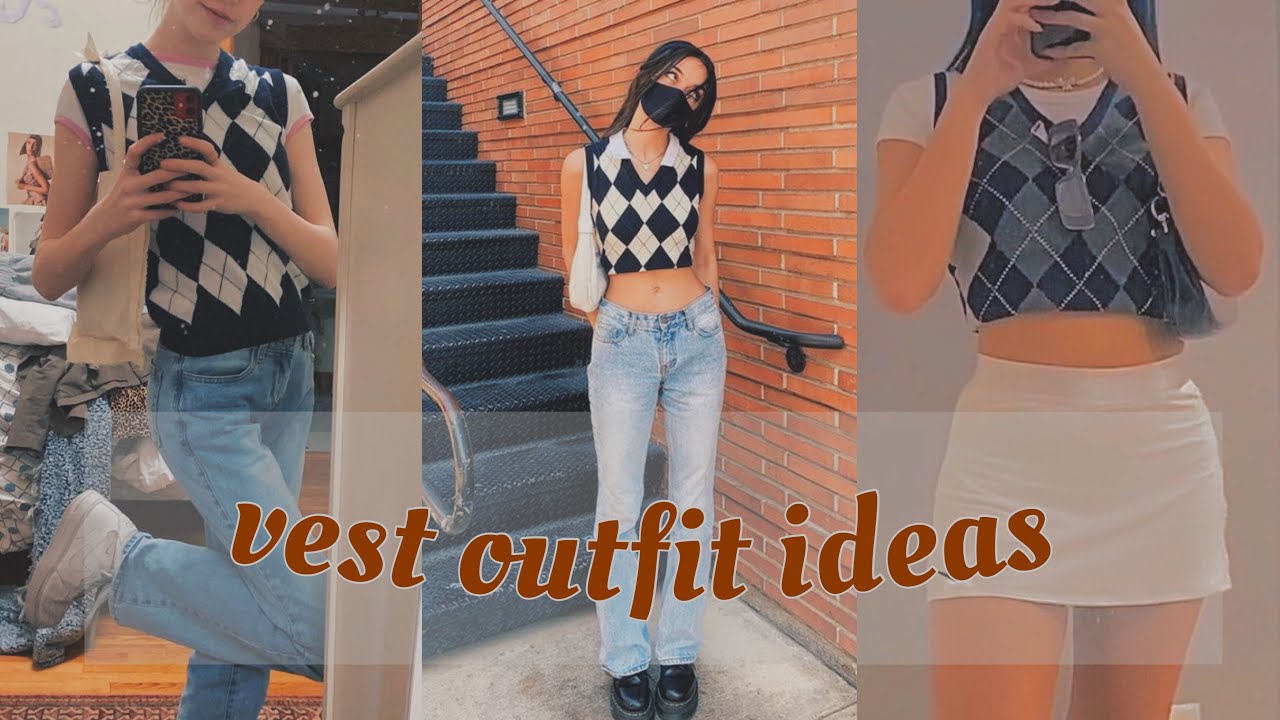 SWEATER VEST OUTFIT IDEAS ✩ // VEST 