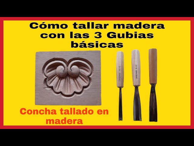 Como tallar madera con las 3 gubias básicas (Principiantes)