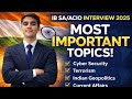 IB SA/ACIO 🔥 Most Important Topics for Guaranteed Selection 🚀
